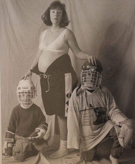 donna foto famiglia incinta