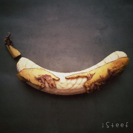 artista olandese con le banane