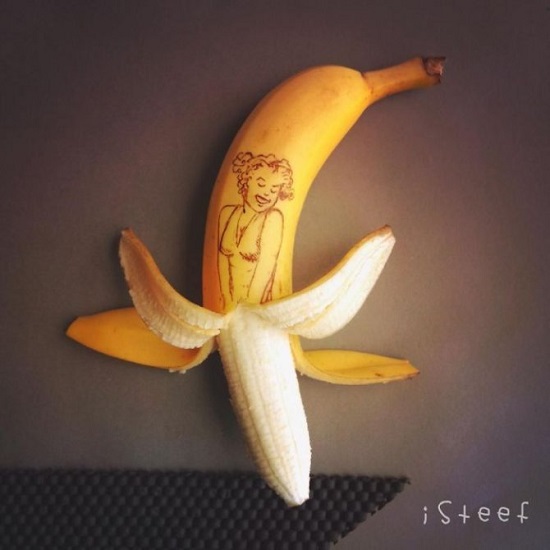 stephan brusche fa arte con le banane