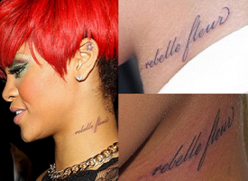 Un errore nel nuovo tattoo di Rihanna