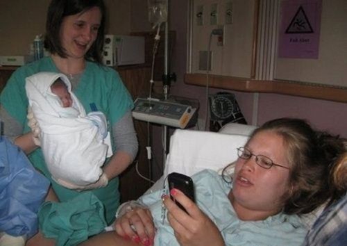 selfie nascita bambino