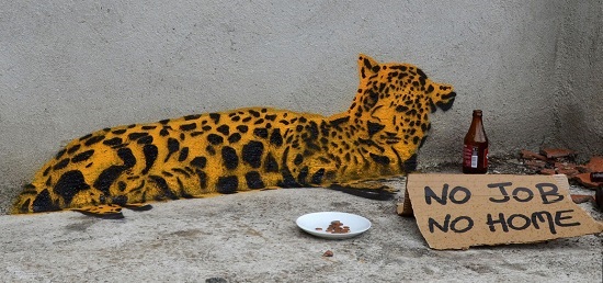 street art fra biancoshock tigre