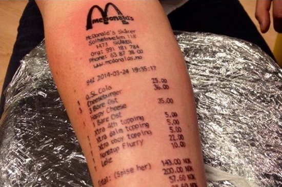 tatuaggio mc donalds