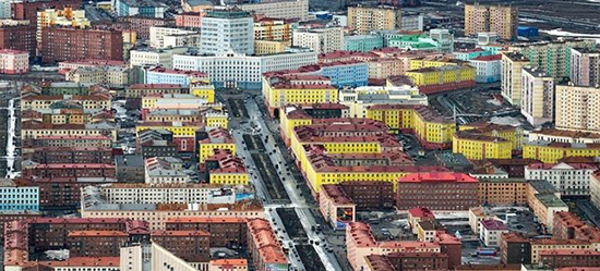 città di Norilsk inquinata