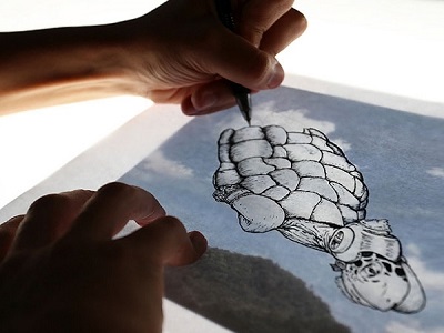 Martin Feijoo disegni sulle nuvole