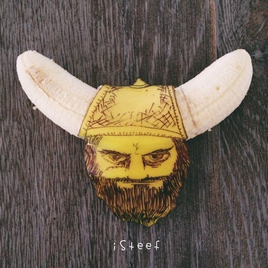 centauro realizzato con le banane