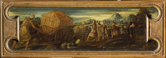 olio su tavola Jacopo Tintoretto Trasporto arca alleanza